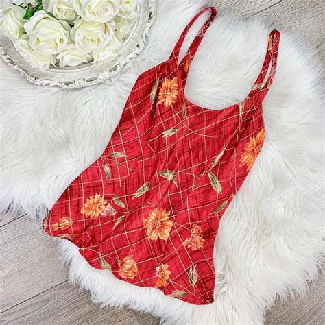 Sz XS Vintage Victorias Secret Pure Silk Red Plaid Floral Print Lingerie Cami Tank Top Etsy