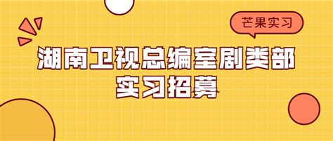 芒果实习｜湖南卫视总编室剧类部实习招募 名企实习 我爱竞赛网