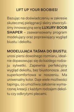 MORE CARE Luxury Boob Shaper modelująca taśma do biustu szt Drogeria Rossmann pl