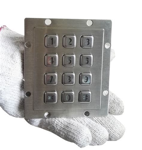 Explosion Proof Keys Industrial Metal Keypad Customized Blue Backlit