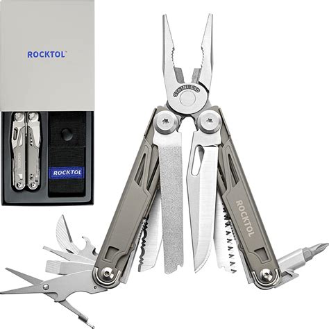ROCKTOL Multitool,19 in 1 Multitool Pliers with Titanium-Plated Handle