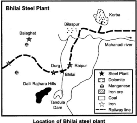 Clarify the location of Bhilai steel plant. - Sarthaks eConnect ...