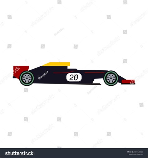 Side View Racing Car Vector Illustration Stock Vector (Royalty Free ...