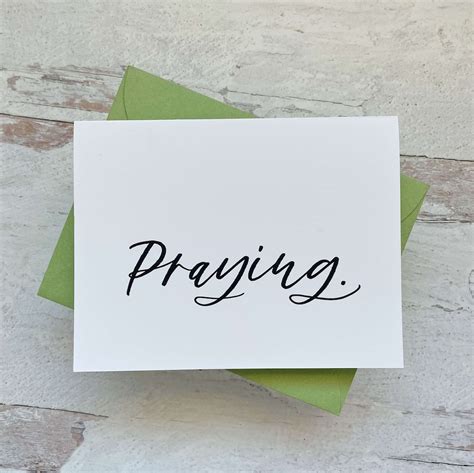 Sympathy Greeting Card praying Prayers Card Praying for You Card ...