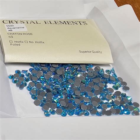 Strass Steentjes Hotfix Flatback Hf Aquamarine Ab Cristal