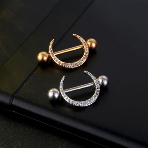 Stainless Steel Crescent Nipple Ring Sexy Piercing Jewelry - Stainless ...