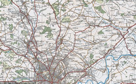 Historic Ordnance Survey Map Of Arnold 1921 Francis Frith