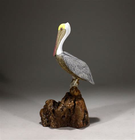 Pelican Sculpture New Direct By John Perry Brown 11in Tall On