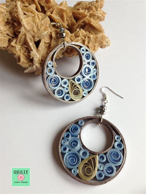 Paper Earrings Arabesco By Quillypaperdesign Quillypaperdesign