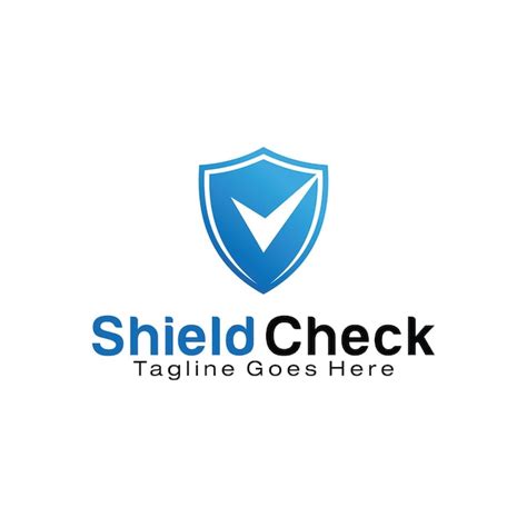premium vector shield check logo design template
