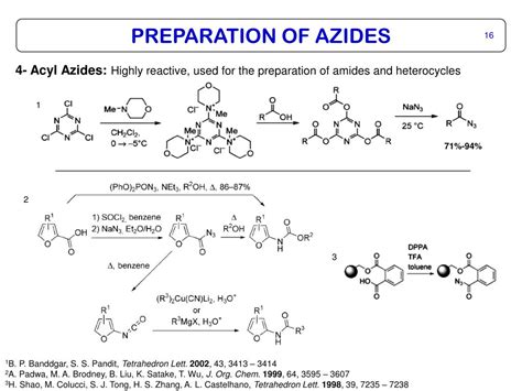 Ppt Organic Azides An Overview Their Synthesis Reactions And Applications Powerpoint