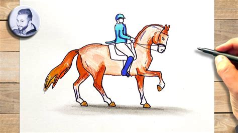 Comment Dessiner Un Cheval Avec Un Cavalier YouTube