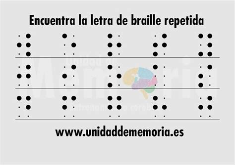 Unidad De Memoria Entrenamiento Cerebral Encuentra La Letra De Braille