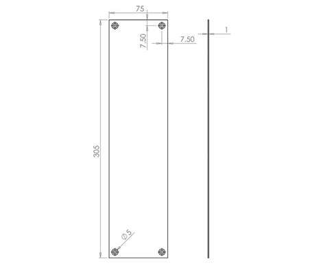 Stainless Steel Fire Door Finger Plates Frelan Hardware