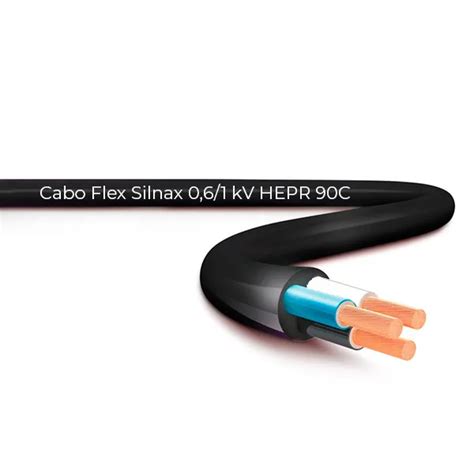 Cabo Flex Silnax 0 6 1 KV HEPR 90C 3x1 50 Preto RL100 SIL