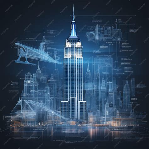 Premium AI Image | Engineering Marvel Authentic Blueprint of the Empire