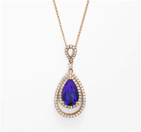 Tanzanite and Diamond Pendant