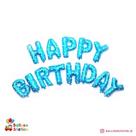 Jual Balon Foil Huruf Happy Birthday Cm Inch Warna Biru Pink Blue