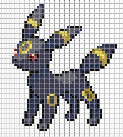 Pokemon Pixel Patterns For Fuse Beads Umbreon Artofit