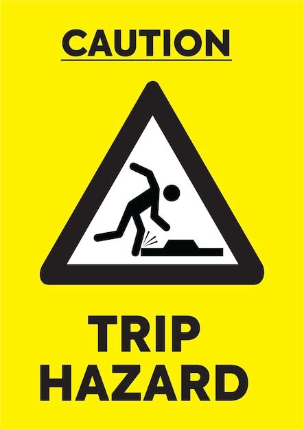 Premium Vector Trip Hazard Sign