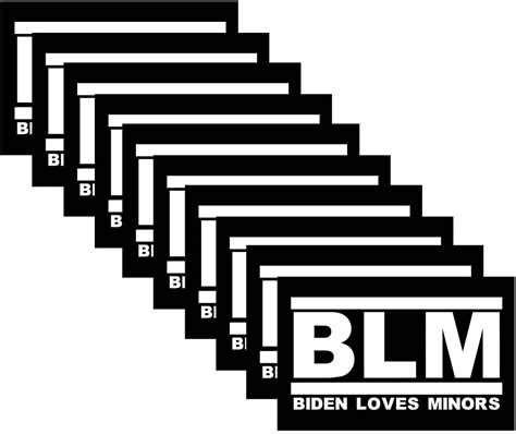 Amazon 10 Pack BLM Biden Loves Minors Stickers Bulk President Joe