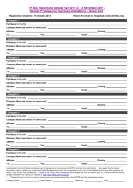 Fillable Online Delegates Reg Form Revised Doc Fax Email Print PdfFiller