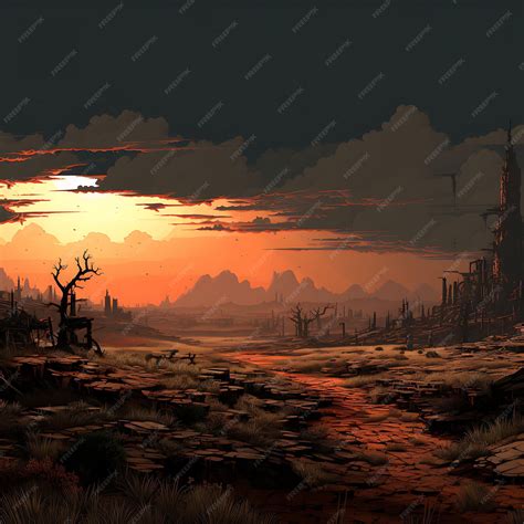 Premium AI Image | Desolate Wasteland Explore a Desolate