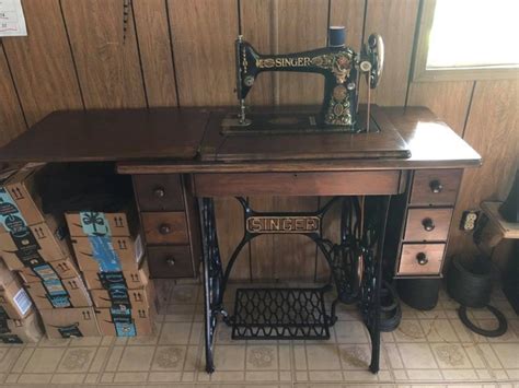 Antique Singer Red Eye Treadle Sewing Machine Nex Tech Classifieds