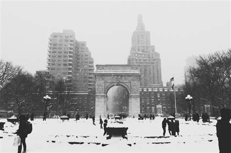 Wallpaper X Px Arch Monochrome New York City Snow