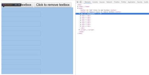 Dynamically Adding And Removing Textboxes On A Button Click Using Jquery