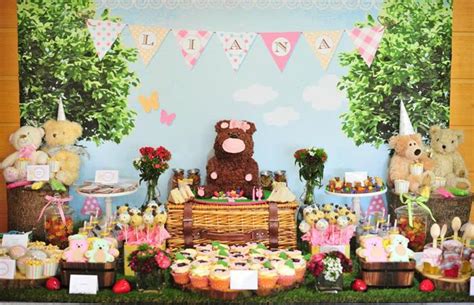 Kara's Party Ideas Teddy Bear Picnic Birthday Party Planning Ideas ...