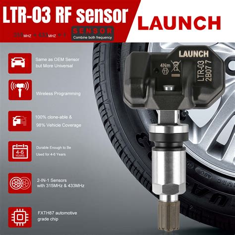 Launch Ltr Rf Tpms Sensor Mhz Mhz Metal Rubber