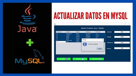 Crud Completo Java Mysql Parte C Mo Actualizar Datos En Tabla