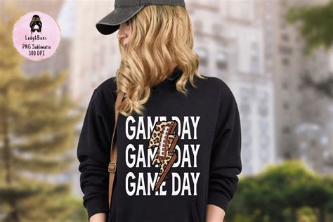 Game Day Football Lightning Bolt Png Graphic By Ladyandbuns Creative