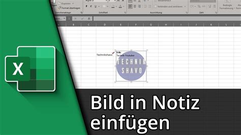 Excel Bild In Notiz Einf Gen Tutorial Youtube