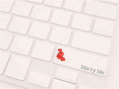 Marry me on keyboard key, online dating concept Stock Photo by ...