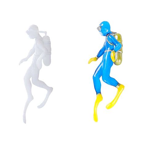 Xeovhv Scuba Diver Figurines Scale Models People Set Mini Swimmers