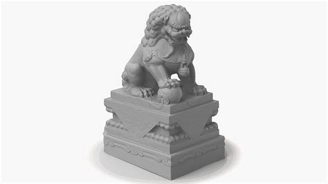 Chinese Foo Dog Statue Dragon 3D Model - TurboSquid 1964037