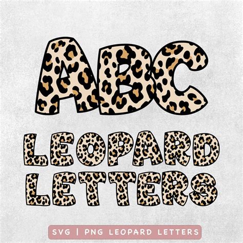 Leopard Alphabet Svg Leopard Font Png Leopard Font Svg Leopard Print