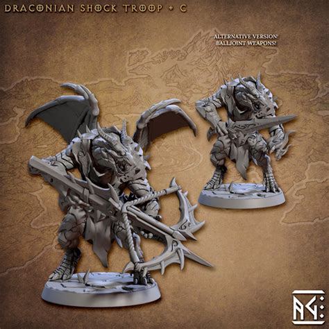 3D Printable Draconian Shock Troop C Draconian Scourge By Artisan Guild