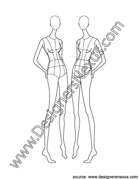 Female Croquis 80 Free Fashion Figure Templates