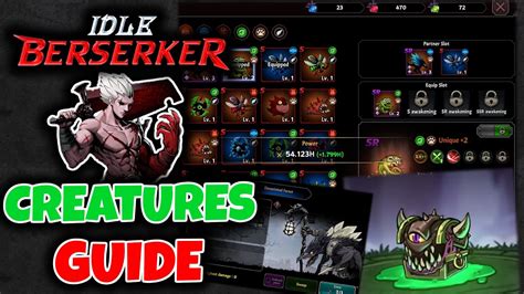 Creatures Guide Use Mechanics Right Idle Berserker Beginners Guide