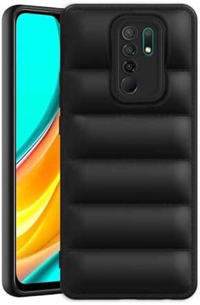 Solimo Rubber Puffer Case Camera Protection Soft Back Cover For Redmi 9