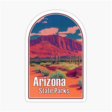 Arizona State Parks Illustration Sticker For Sale By Dzzt Redbubble