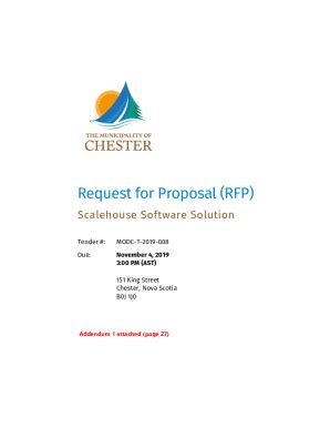 Fillable Online Request For Proposal Rfp Procurement Novascotia Ca