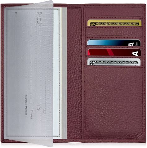 Genuine Leather Checkbook Cover For Men And Women Checkbook Holder