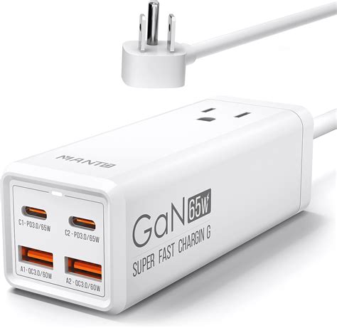 Amazon W Usb C Charger Manto In Gan Charging Station With