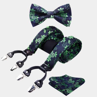 Purple Floral Bow Tie & Suspenders Set - Gentleman's Guru