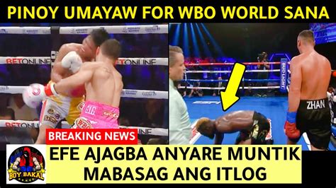 Breaking Pinoy Talo Umayaw Sa Wbo World Belt Efe Ajagba Panalo