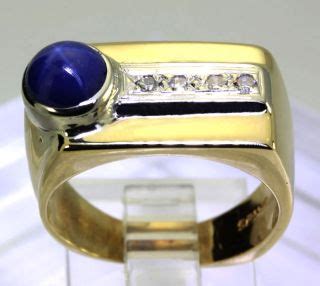 Vintage Linde Lindy CF Blue Star Sapphire Created Ring